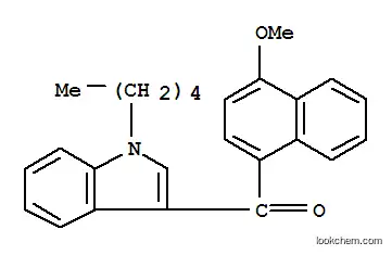 Molecular Structure of 210179-46-7 ((4-methoxynaphthalen-1-yl)(1-pentyl-1H-indol-3-yl)methanone)